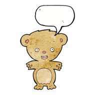 cartoon teddy bear with speech bubble N119