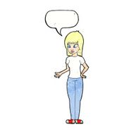 cartoon woman explaining with speech bubble N48