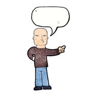 cartoon pointing man with speech bubble N87