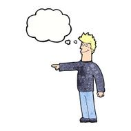 cartoon happy pointing man with speech bubble N21