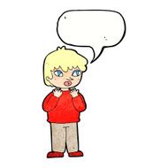 cartoon worried person with speech bubble N10