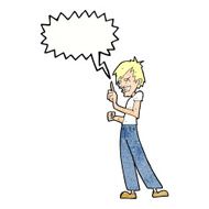 cartoon angry man arguing with speech bubble N11