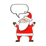 cartoon santa claus with speech bubble N203