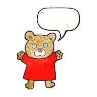 cartoon cute teddy bear with speech bubble N41