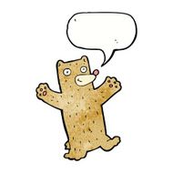 cartoon bear with speech bubble N15