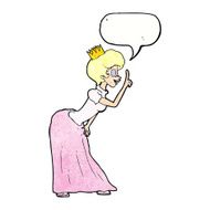 cartoon princess with speech bubble N43