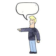 cartoon pointing man with speech bubble N88
