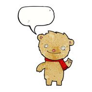 cartoon cute teddy bear with speech bubble N43