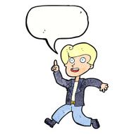 cartoon man with great idea speech bubble N32