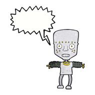 cartoon robot with speech bubble N195