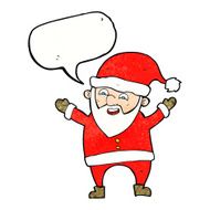 cartoon santa claus with speech bubble N204