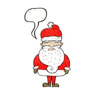 cartoon grumpy santa claus with speech bubble N11