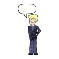 cartoon upperclass man with speech bubble N11