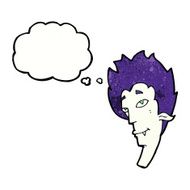 cartoon vampire head with speech bubble N42