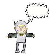 cartoon astronaut with speech bubble N129