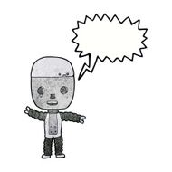 cartoon robot with speech bubble N196