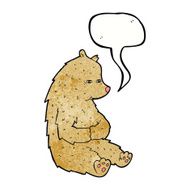 cute cartoon bear with speech bubble N3