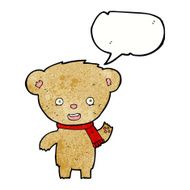 cartoon teddy bear with speech bubble N122
