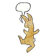 funny cartoon rabbit with speech bubble N13