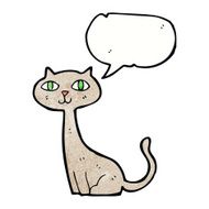 cartoon cat with speech bubble N43