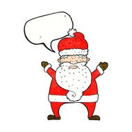 cartoon ugly santa claus with speech bubble N11