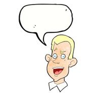 cartoon male face with speech bubble N21