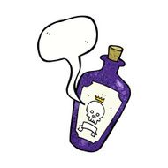 cartoon poison with speech bubble N3