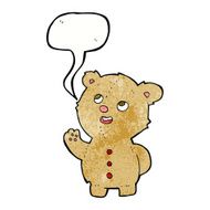 cartoon cute teddy bear with speech bubble N46