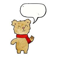 cartoon cute teddy bear with speech bubble N49