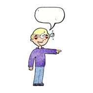cartoon staring man with speech bubble N21
