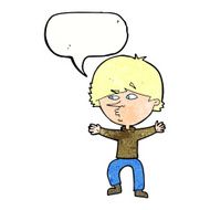cartoon suspicious man with speech bubble N41