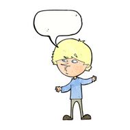 cartoon curious man with speech bubble N70