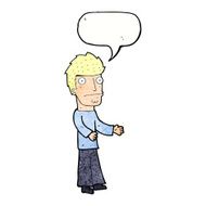 cartoon confused man with speech bubble N40