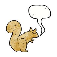 cartoon squirrel with speech bubble N17