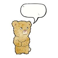 cartoon teddy bear with speech bubble N123