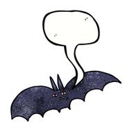 cartoon vampire bat with speech bubble N18
