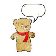 cartoon teddy bear with speech bubble N125