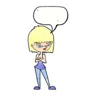 cartoon angry woman with speech bubble N21
