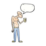 cartoon hooligan with speech bubble N11