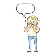 cartoon gasping man with speech bubble N11