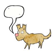 cartoon cute little dog with speech bubble N11