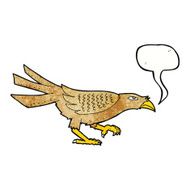 cartoon bird with speech bubble N282