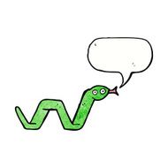 funny cartoon snake with speech bubble N27