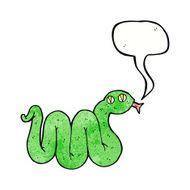 funny cartoon snake with speech bubble N28