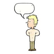 cartoon man ignoring with speech bubble N11
