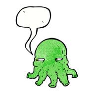 cartoon alien face with speech bubble N21