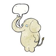cartoon funny elephant with speech bubble N19
