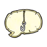 cartoon hook with speech bubble N3