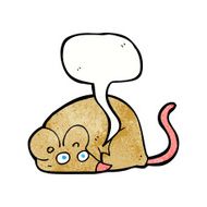 cartoon mouse with speech bubble N18