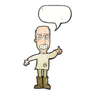 cartoon annoyed old man with speech bubble N70